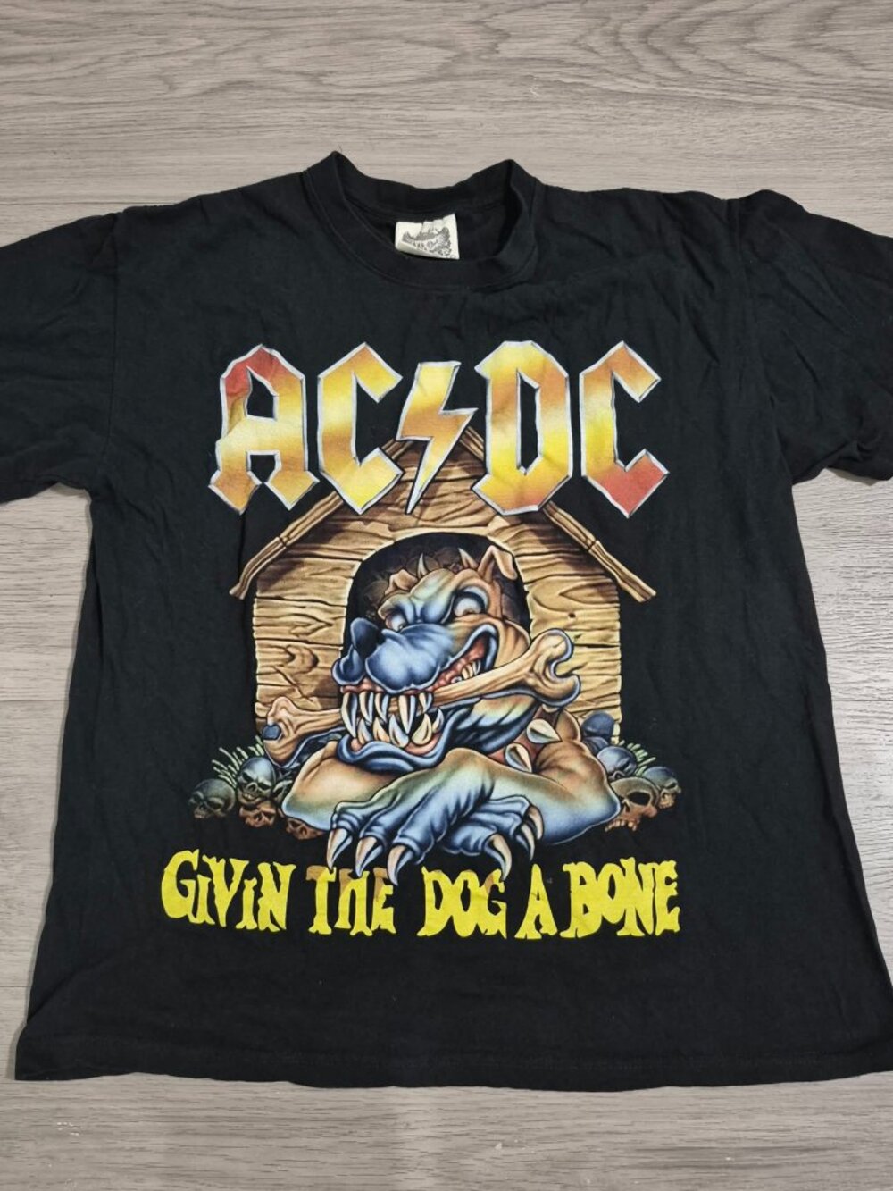 Vintage AC/DC Givin The Dog A Bone Graphic Band T-Shirt Large Men’s Black